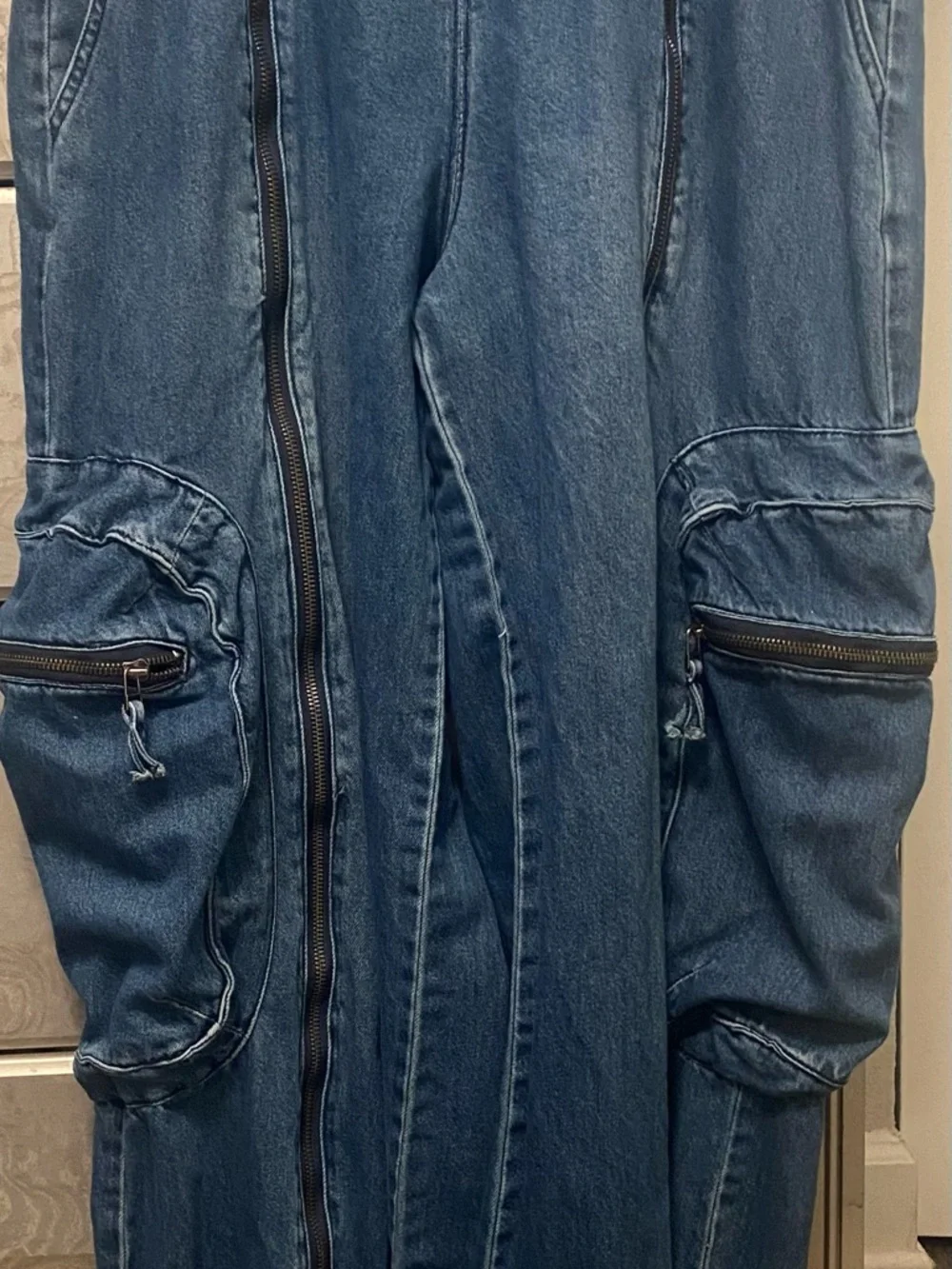Fashion Nova Cargo Jeans size 15 (XL Junior) - Picture 2 of 5